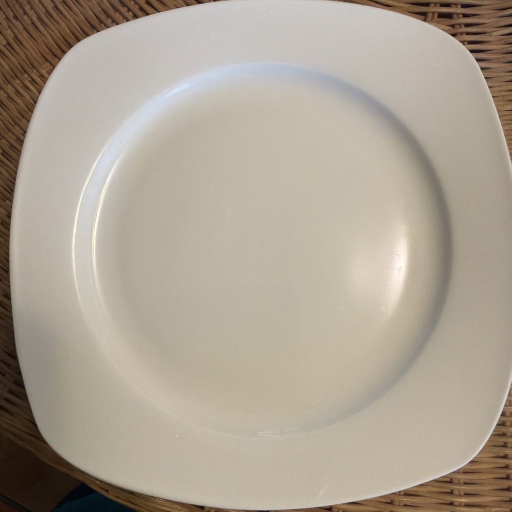 4 VINTAGE Y2K Royal Worcester White Neo-Classic Square 9" salad plateS